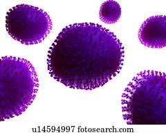 vírus gripe, computador, artwork.