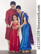 família, celebrando, Diwali