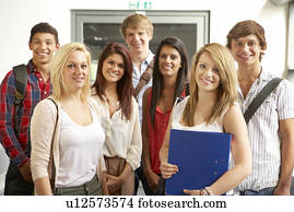 estudantes, em, faculdade