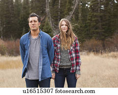 Portrait of young people in non-urban scene