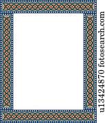 Blue and Brown Celtic Border