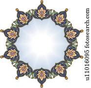 Blue flower with copy space