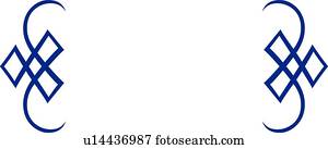 Blue header with copy space