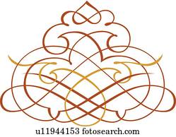 braun, und, gold, schleifen, und, linien braun, und, gold, schleifen, und, linien