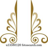 Brown swirls with copy space 