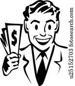 Businessman with money Businessman with money