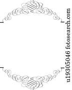 Calligraphic, design, mit, kopieren platz Calligraphic, design, mit, kopieren platz