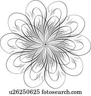Calligraphic Design of a layered flower