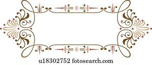 Delicate brown, green and orange Banner