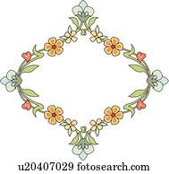 Floral copy space frame
