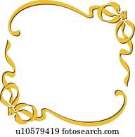 Gold frame with copy space Clipart | u16879815 | Fotosearch