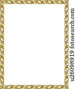 Gold Border with Decorative Corner Clipart | u24804781 | Fotosearch