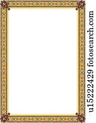 Clip Art of Purple, gold and yellow victorian Border with decorative ...