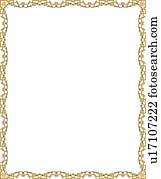 Green and Pink Delicate Border