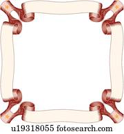 Pink ribbon frame with copy space