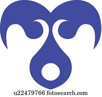 Purple heart with copy space 