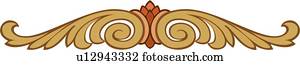 Red orange and gold swirls Clipart | u19248765 | Fotosearch