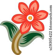 rot, grün, und, braun, blume, design, verziehrung rot, grün, und, braun, blume, design, verziehrung