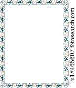 Teal Delicate Border