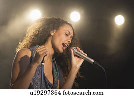 Stage performance of young singer