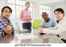 Casual business meeting