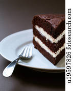 Homemade layered chocolate cake