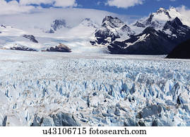 Spiked tops of glacier