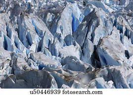 Spiked tops of glacier