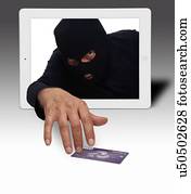 Identity theft, conceptual image