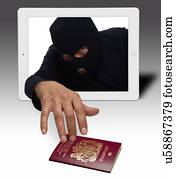 Identity theft, conceptual image