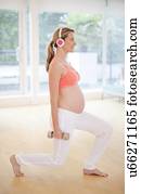 Pregnant woman exercising