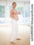 Pregnant woman exercising