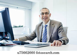 Businessman at office desk