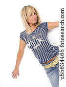 Woman in casual clothing