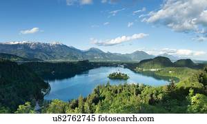 arquitetura, e, paisagens, de, slovenia