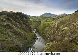 River and gully, Trollafoss, Mosfellsdalur, Iceland
