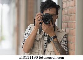 Man photographing