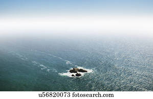 Small island on Atlantic Ocean