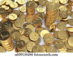 US dollar coins, artwork