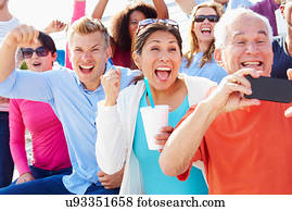 Audience Cheering At Outdoor Concert Performance