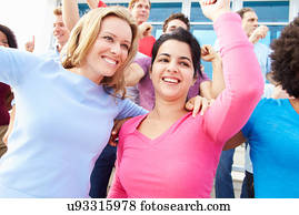 Audience Dancing At Outdoor Concert Performance