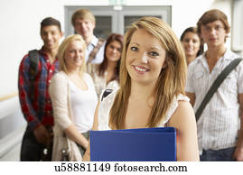 estudantes, em, faculdade