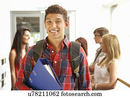 estudantes, em, faculdade