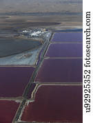 Aerial view of Waly salt mine, Skeleton Coast, Namibia