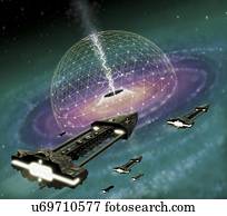 mineração, energia, de, um, buraco negro