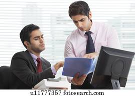 Businessmen in discussion about new project 