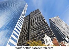 View of skyscrapers and clear sky