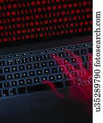 hacker computador, no trabalho