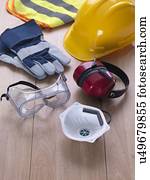 construção, equipamento segurança