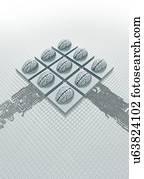 Neuromorphic, engenharia, ilustração